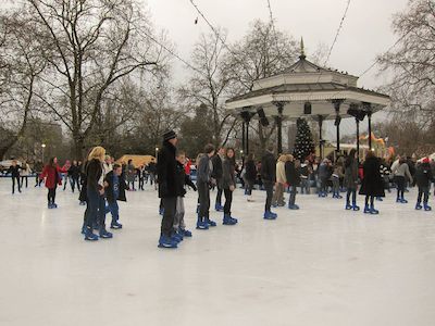 Ice skating at Winter Wonderland 2011
